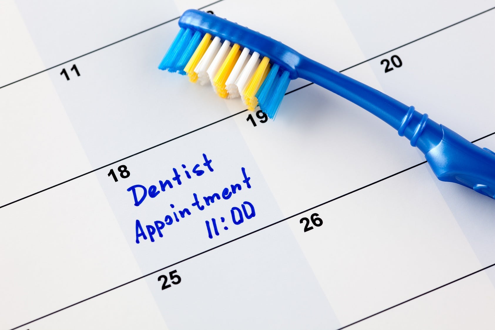 Dental Appointment Reminder on Calendar